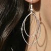 Boucles d’oreilles – Doubles ovales – ARGENT 925