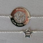 duo de bracelets maman bebe argent 925