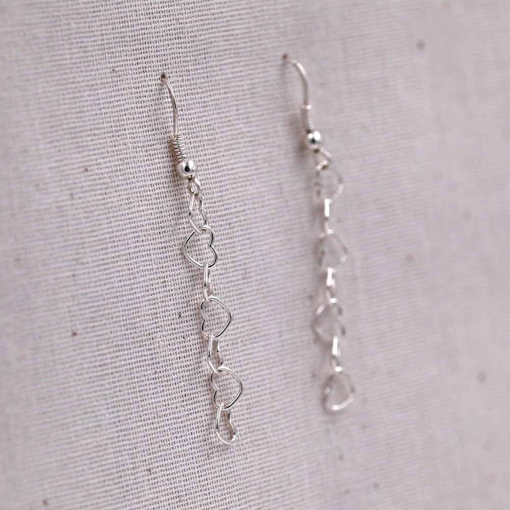 Boucles d'oreilles Coeurs - Argent 925