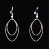 Boucles d'oreilles femme double cercles