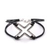 bracelet homme cuir et croix