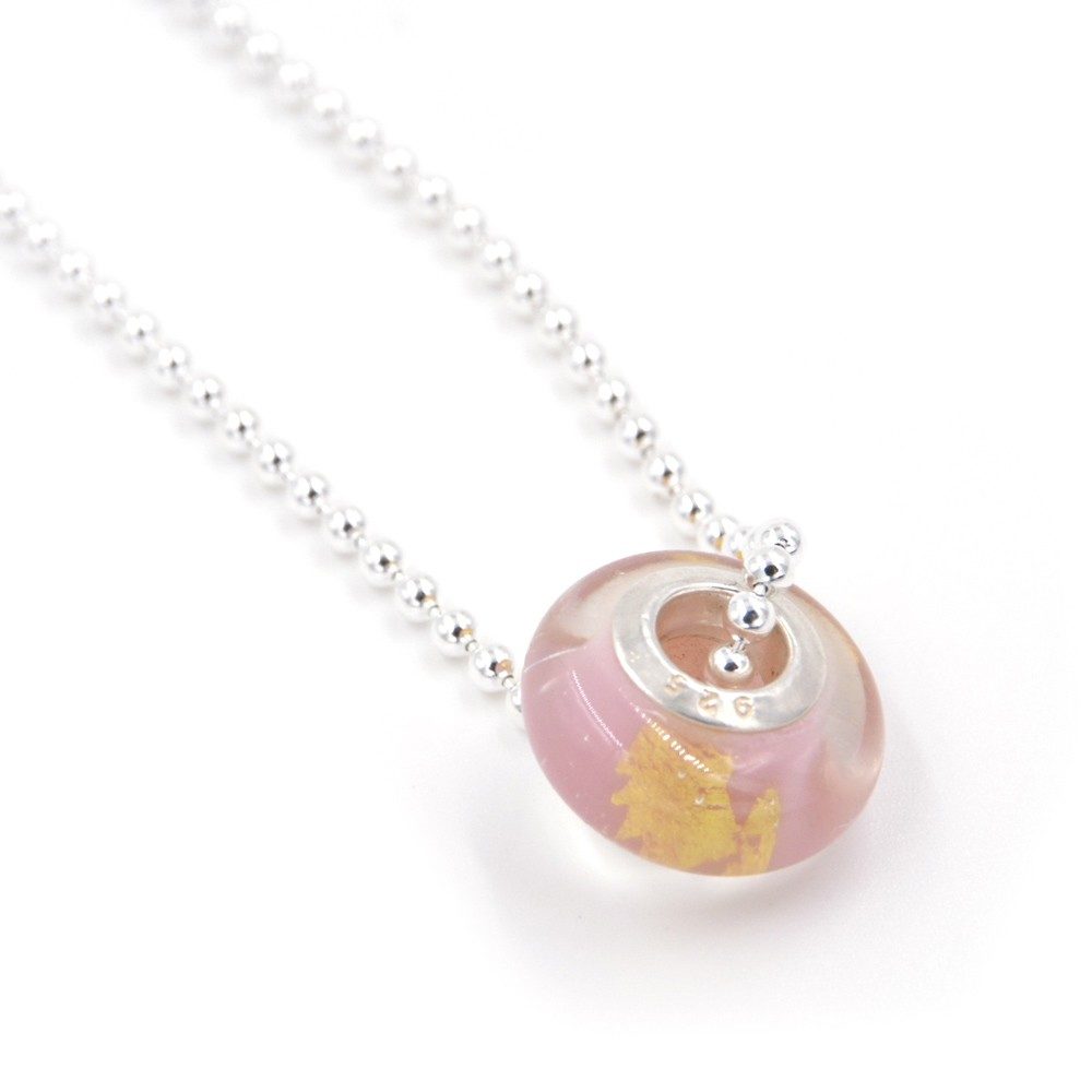 Collier - Murano rose - ARGENT 925