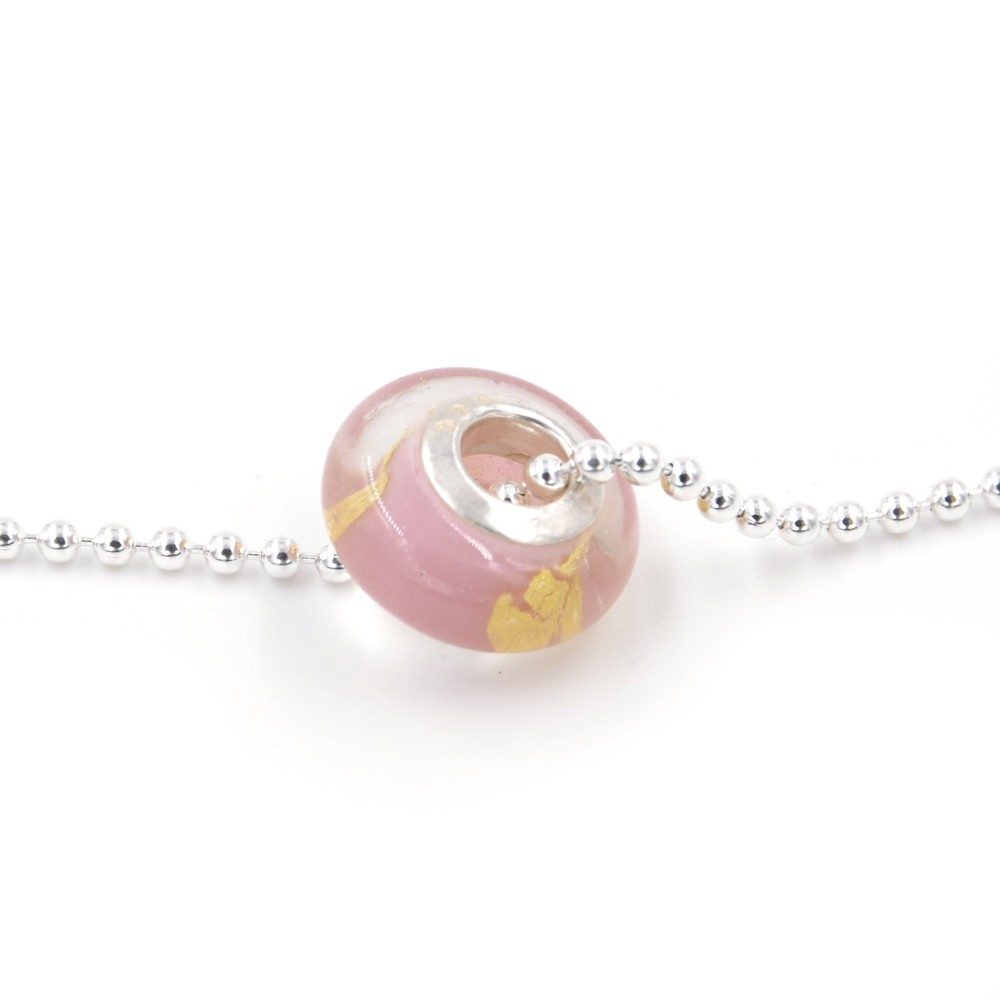 Collier - Murano rose - ARGENT 925