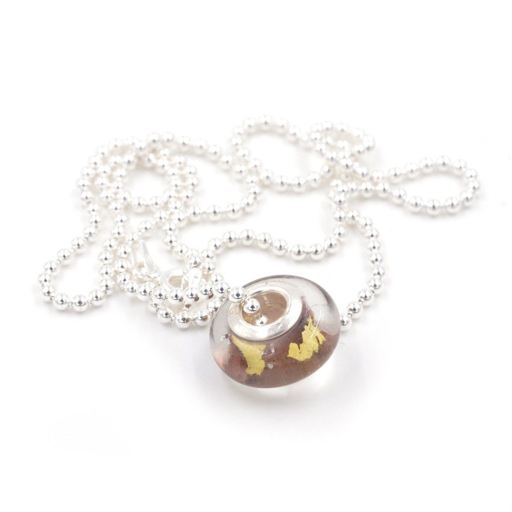 Collier - Murano brune - ARGENT 925