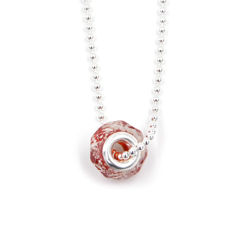 Collier – Murano rouge – ARGENT 925