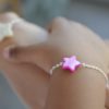 bracelet bebe fille - nacre rose - argent 925