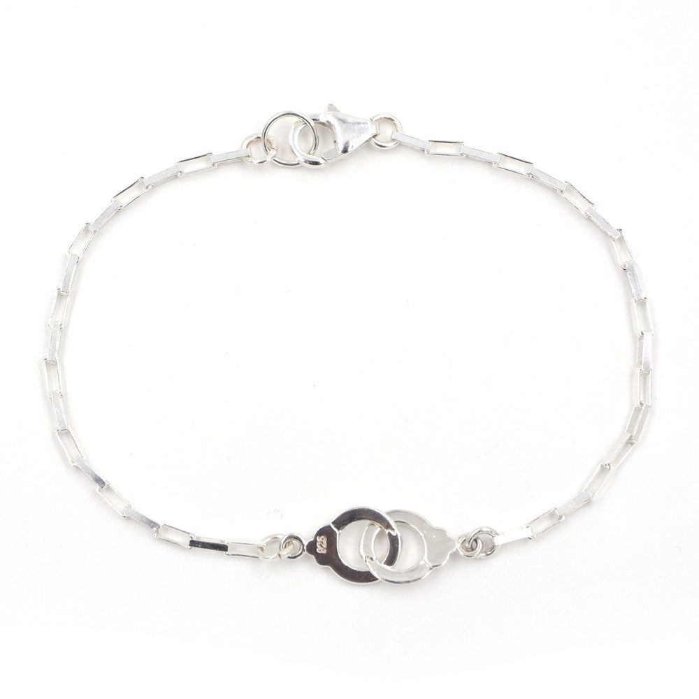 bracelet homme argent 925 menotte