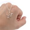 Collier - Origami grue - ARGENT 925