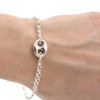 bracelet - graine de café - argent 925 - homme