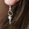Boucles d’oreilles – Murano GREY – ARGENT 925