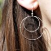 mariage boucles d'oreilles - femme- argent 925 - fait main