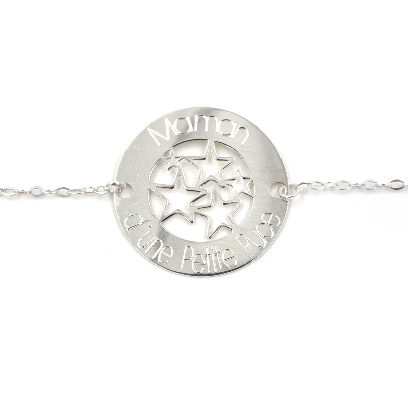 Bracelet MAMAN – Maman d’une Petite Puce – ARGENT 925