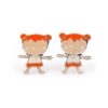 Boucles d'oreilles fille - rousse - ARGENT 925