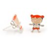 Boucles d'oreilles fille - rousse - ARGENT 925