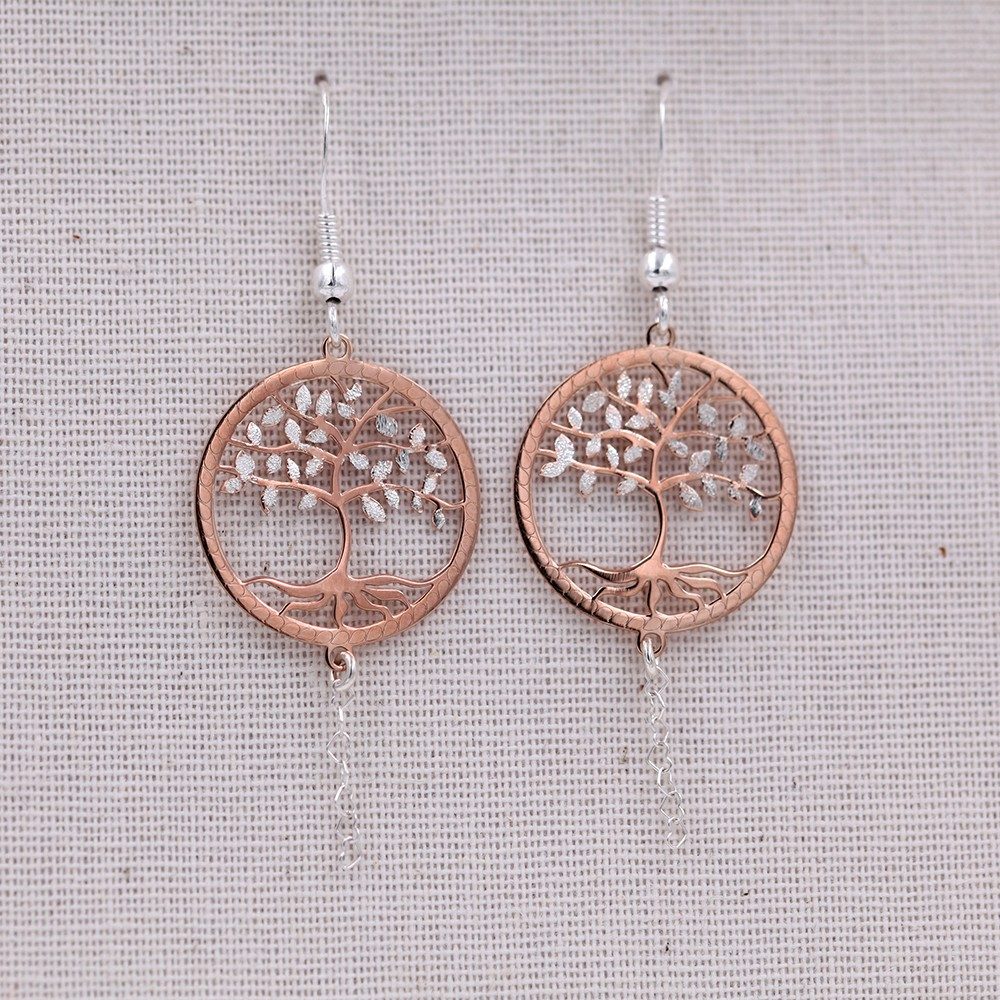 Boucles d'oreilles - Arbre de vie - ARGENT 925