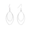 Boucles d'oreilles femme double ovale - argent 925 - same bijoux - fait main