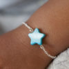 Bracelet étoile nacre bleue - pour bébé et enfant-argent 925