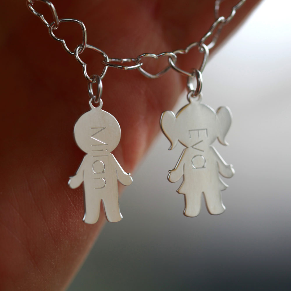 Bracelet MAMAN – Prénoms gravés – ARGENT 925 - EVA MILAN