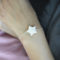 Bracelet étoile nacre blanche - maman femme - argent 925