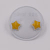 Boucles d'oreilles puce - fille - étoile jaune - argent 925