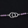 Bracelet entrelacé rose argent 925