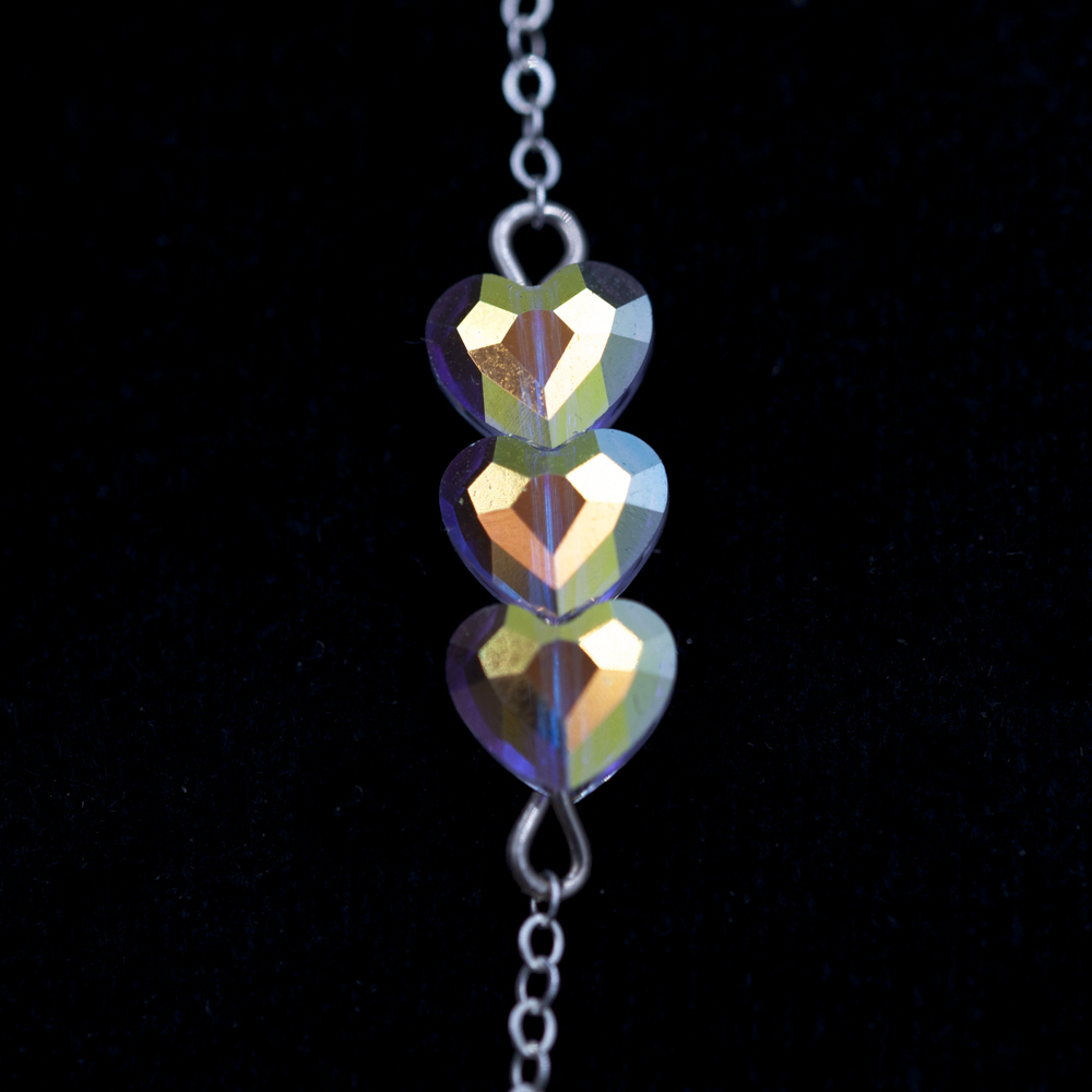 Bracelet femme - Cœurs Swarovski cristal - ARGENT 925