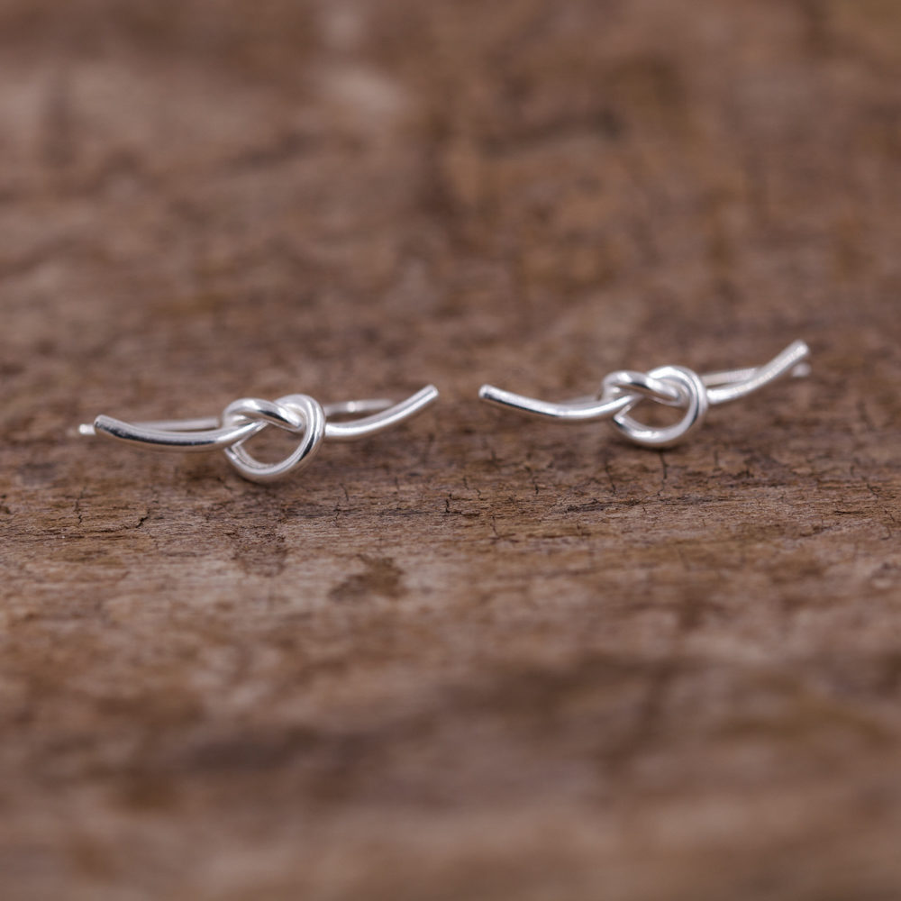 Boucles d'oreilles femme argent 925 noeud