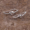 Boucles d'oreilles femme argent 925 noeud