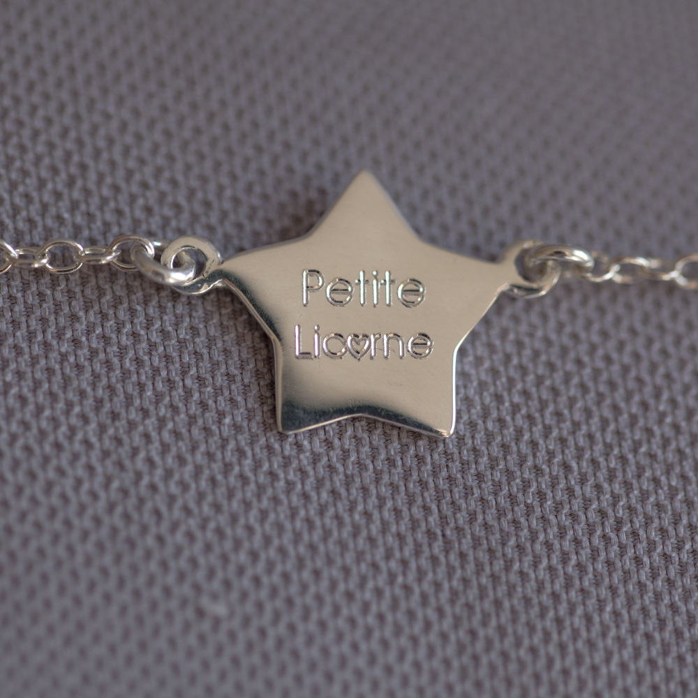 Bébé ou enfant "Petite Licorne" - bracelet argent 925 ajustable