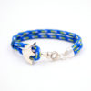 bracelet homme – ancre et cordon bleu – argent 925
