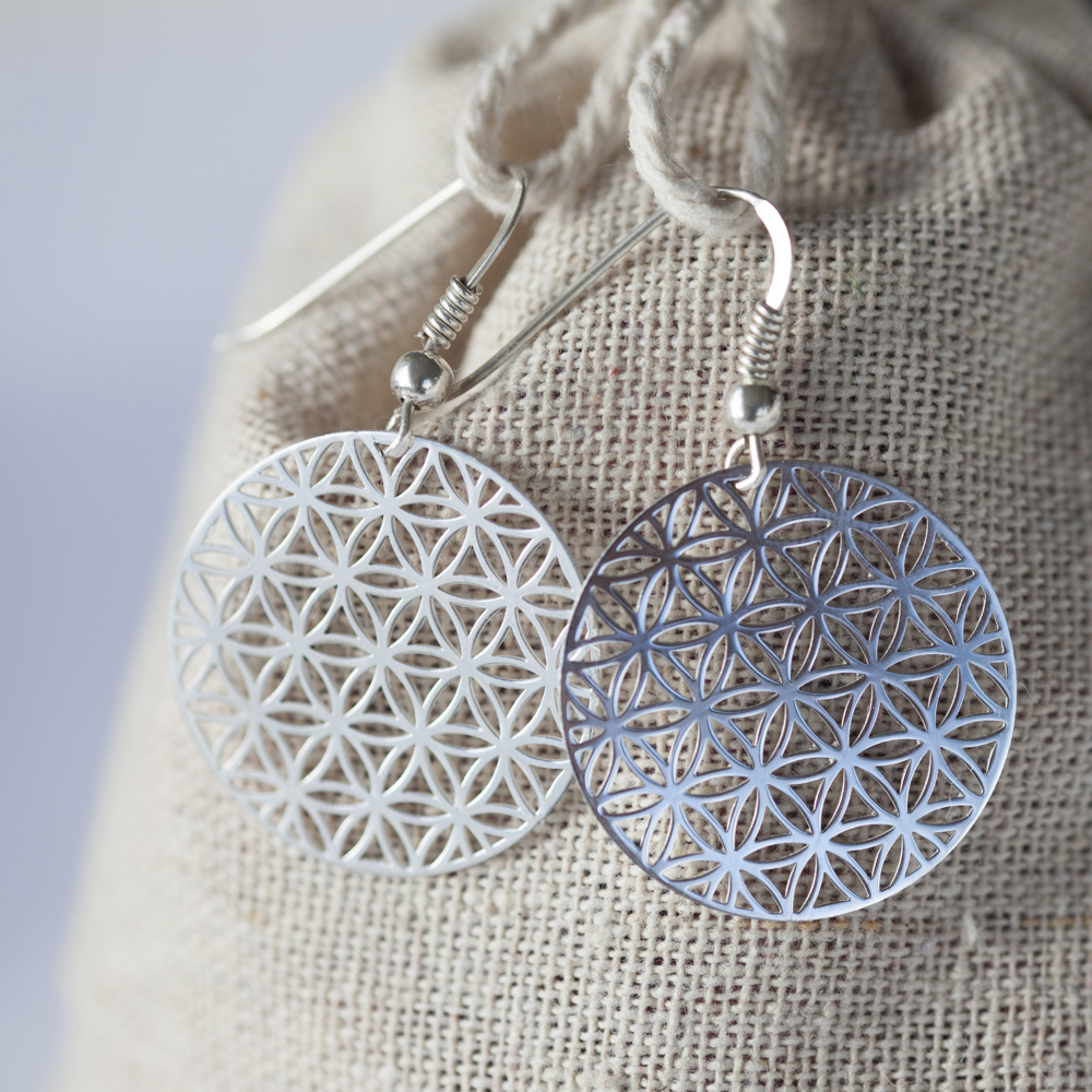Boucles d'oreilles - Fleur de vie - ARGENT 925