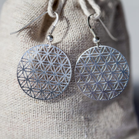 Boucles d&rsquo;oreilles – Fleur de vie – ARGENT 925