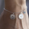 Bracelet MAMAN - Médailles initiales - ARGENT 925