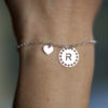 Bracelet MAMAN - Médailles initiales - ARGENT 925