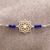 Bracelet - Mandala - bleu cobalt - ARGENT 925