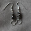 Boucles d'oreilles - Swarovski grises - ARGENT 925