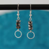 Boucles d'oreilles - Swarovski grises - ARGENT 925