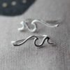 Boucles d'oreilles grimpantes - Vagues - ARGENT 925