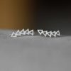 Boucles d'oreilles grimpantes - triangles - ARGENT 925