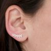 Boucles d'oreilles grimpantes - triangles - ARGENT 925
