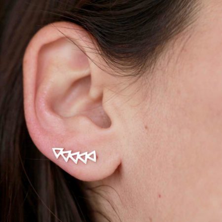 Boucles d’oreilles grimpantes – triangles – ARGENT 925 Boucles d’oreilles grimpantes – triangles – ARGENT 925
