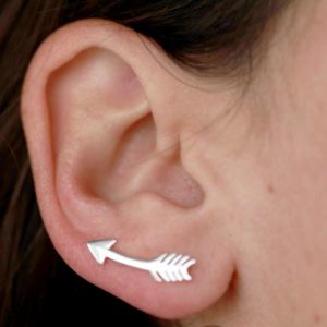 Boucles d'oreilles grimpantes - Flèche - ARGENT 925