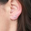 Boucles d'oreilles grimpantes - Vagues - ARGENT 925
