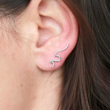 Boucles d’oreilles grimpantes – Vagues – ARGENT 925 Boucles d’oreilles grimpantes – Vagues – ARGENT 925