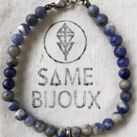 Bracelet homme - Donut et Sodalite - ARGENT 925