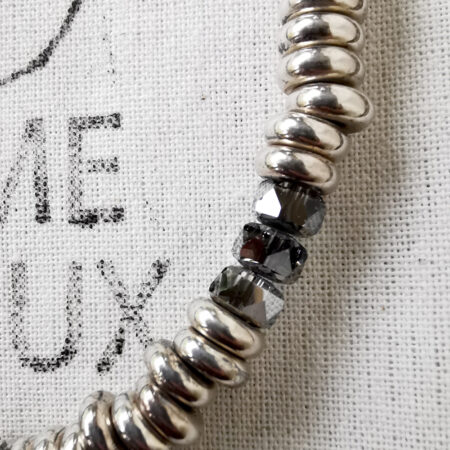 Bracelet homme - Donut et Swarovski chromes - ARGENT 925