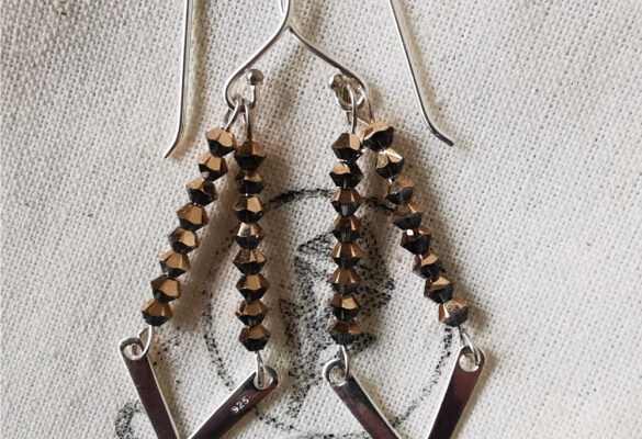 boucles-doreilles-losange-argent-925-marron