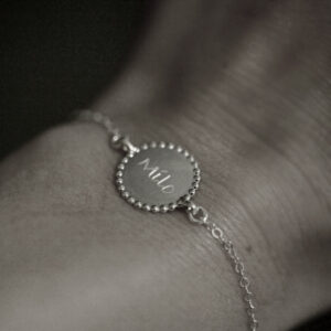 Bracelet Maman - Médaillon à personnaliser - ARGENT 925