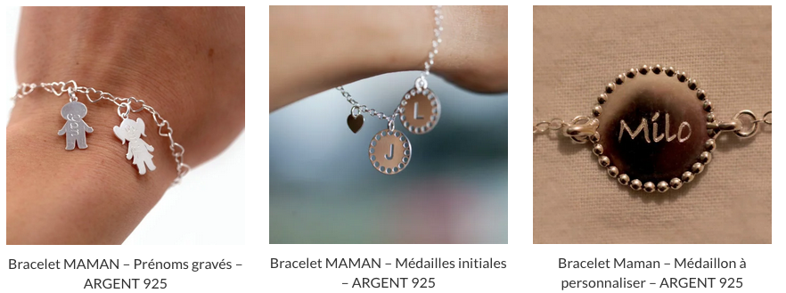 gravure maman bebe bijoux personnalisables