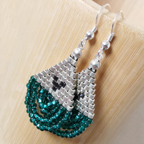 boucles d'oreilles - same bijoux - argent 925 _ brick stitch 2
